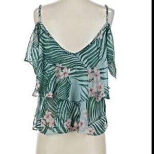 Show Me Your MuMu Tropical Green Floral Camisole